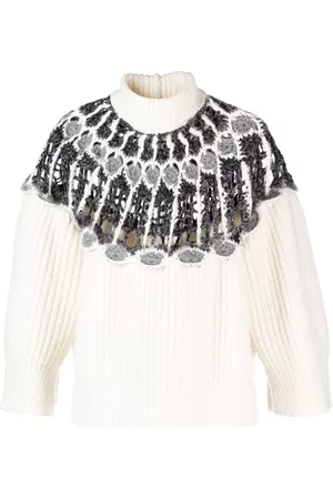 Fabiana Filippi Open knit-detail long-sleeve jumper