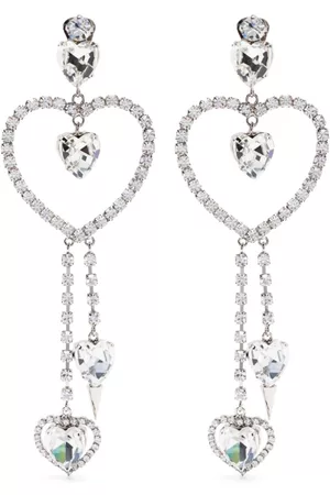Alessandra Rich Crystal-embellished drop earrings