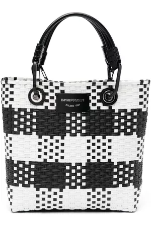Emporio Armani MyEA check-pattern interwoven tote bag