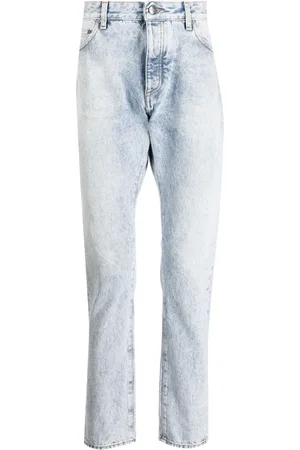 Palm Angels Curved-logo print jeans