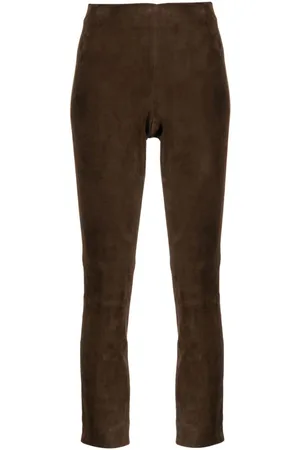 Vince Cropped suede trousers