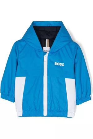 HUGO BOSS Logo-print hooded windbreaker