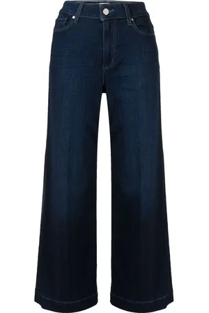 Paige Logo-patch cropped jeans