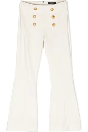 Balmain Decorative-button flared trousers