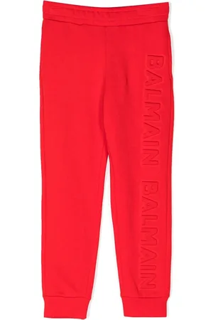 Balmain Raised-logo cotton track pants