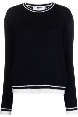 Msgm Striped crew-neck jumper