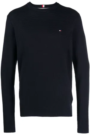 Tommy Hilfiger Logo-embroidered knitted cotton jumper