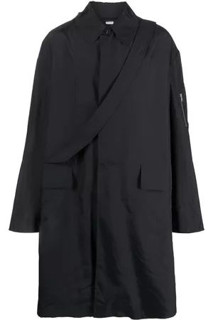 Random Identities Strap-detail midi raincoat