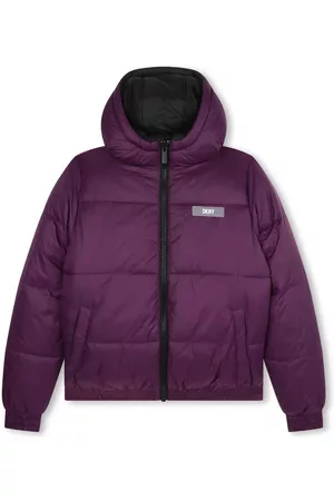 DKNY Logo-print reversible puffer jacket