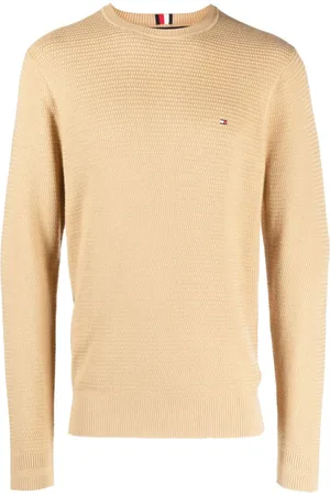 Tommy Hilfiger Logo-embroidered knitted cotton jumper