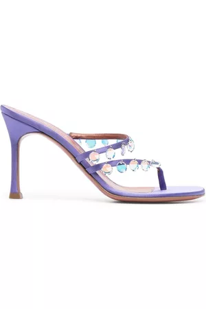 Amina Muaddi Tina 105 mm crystal sandals