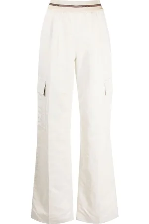 Helmut Lang Logo-waistband pleated cargo trousers