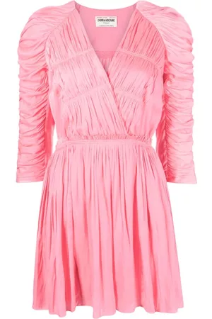 Zadig & Voltaire Realine gathered satin-finish minidress