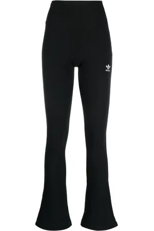adidas Logo-embroidered flared trousers