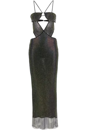 Ilkyaz Ozel Rhinestone-embellished cut-out dress