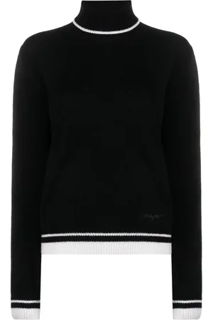 Msgm Stripe-detail high-neck jumper
