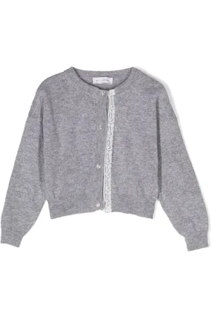 MONNALISA Heart-buttons wool cardigan