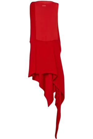 Salvatore Ferragamo Asymmetric-design silk dress