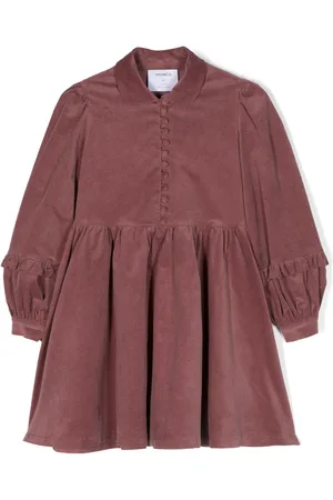 Simonetta Band-collar button-up dress