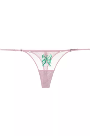 Fleur Du Mal Butterfly Embroidered Thong - Farfetch