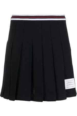 Thom Browne Pleated cotton miniskirt