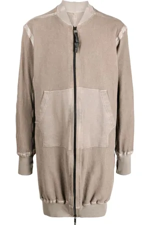 ISAAC SELLAM EXPERIENCE Seam-detailing zip-up midi coat