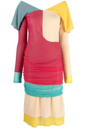 Kiko Kostadinov Panelled-design long-sleeve dress
