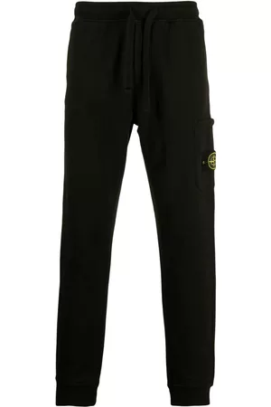 Stone Island Logo-embroidered cotton track pants