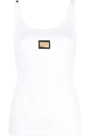 Dolce & Gabbana Logo-plaque cotton tank top