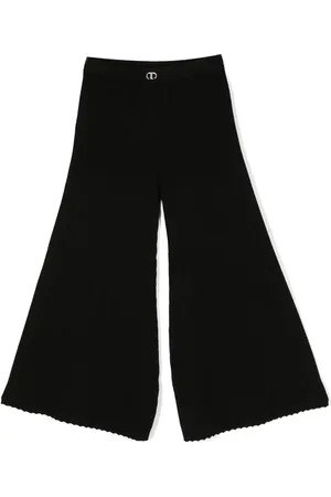 Twin-Set Logo-plaque wide-leg trousers