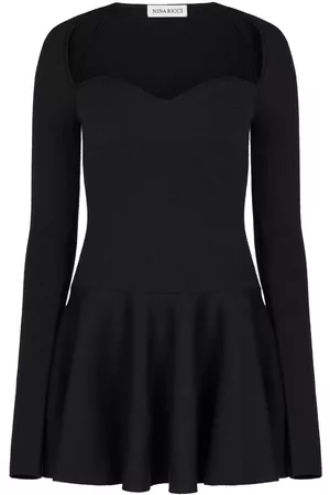 Nina Ricci Sweetheart-neck flared minidress