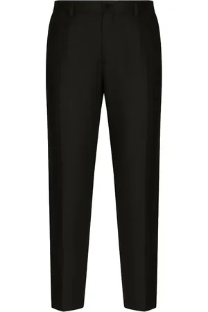 Dolce & Gabbana Logo-patch tailored-cut trousers
