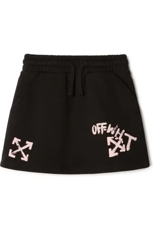 OFF-WHITE Paint Script cotton miniskirt