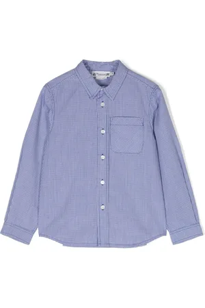 BONPOINT Check-print long-sleeve shirt