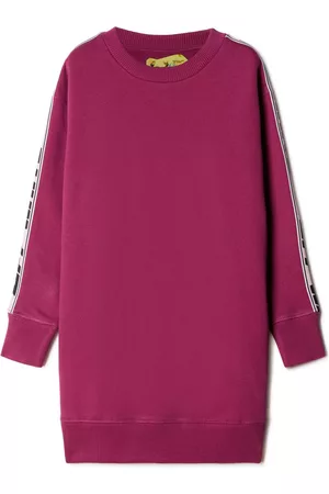 OFF-WHITE Logo-tape cotton sweatshirt dress