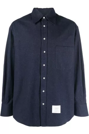 Thom Browne Logo-patch detail shirt