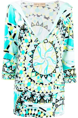 PUCCI Pre-Owned Abstract print three-quarter sleeves top