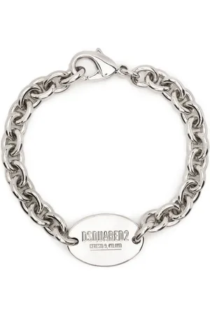 Dsquared2 Logo-engraved chain-link ID bracelet
