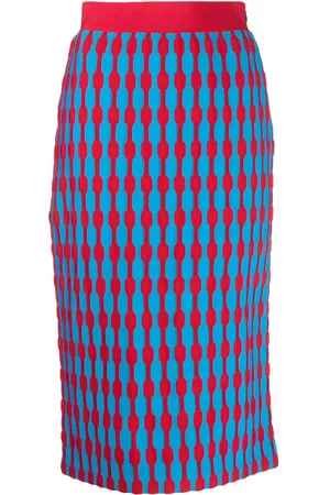 Tory Burch Geometric-pattern high-waist skirt