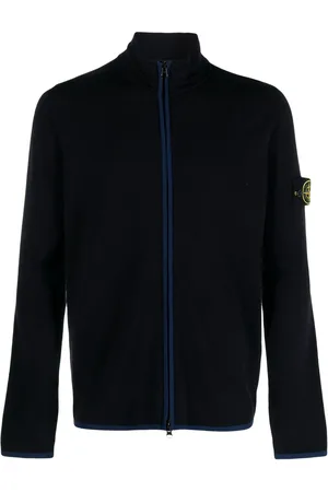 Stone Island Compass-patch zip-up sweatshirt