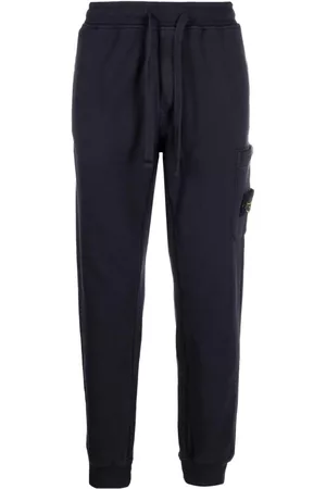 Stone Island Compass-patch cotton track pants