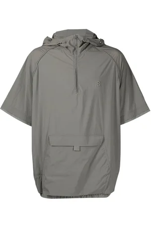SONGZIO Logo-embroidered short-sleeve hoodie