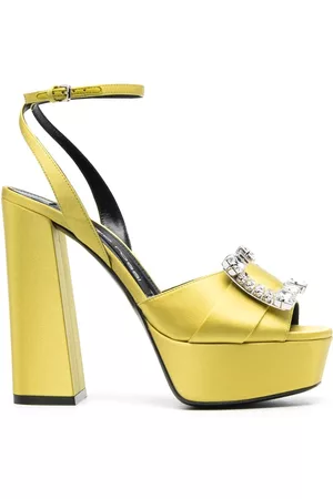 Sergio Rossi 130mm crystal-buckle platform sandals