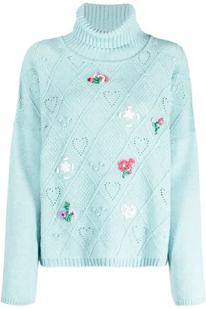 Twin-Set X Marco Rambaldi floral-embroidered roll-neck jumper