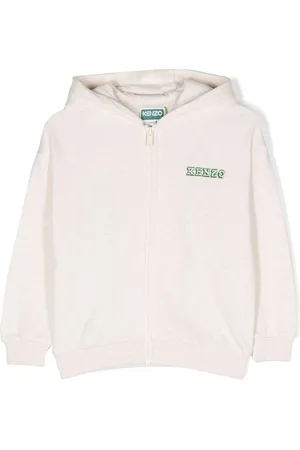 Kenzo Logo-embroidered zip-up hoodie