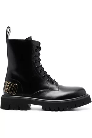 Moschino Logo-embossed ankle boots