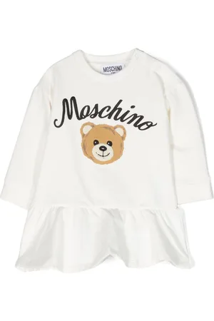 Moschino Logo-embroidered flared dress