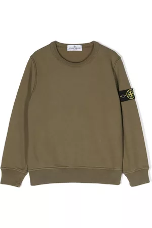 Stone Island Compass-patch cotton sweatshirt