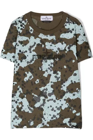 Stone Island Camouflage-print logo-embroidered T-shirt