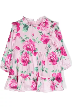MISS BLUMARINE Floral-print ruffled skirt